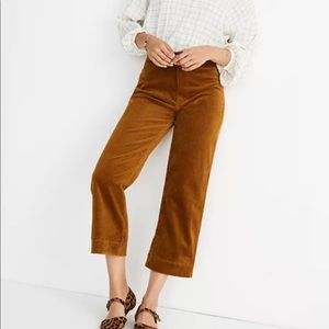 Madewell Slim Emmett Wide-Leg Crop in Corduroy